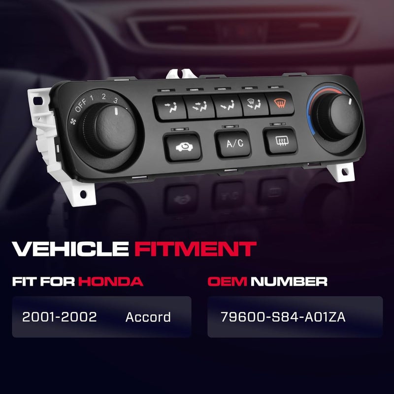 XIMAKA 79600-S84-A21ZA وحدة التحكم في المناخ AC سخان لوحة HVAC متوافقة مع 2001 2002 هوندا أكورد استبدال# 79600-S84-A21ZA، 79600-S84-A01ZA - Image 2